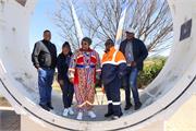 Minister Majodina with her Deputy Ministers David Mahlobo and Sello